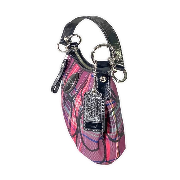 🎉HP🎉COACH Plaid Purse w/Leather Strap - Picture 3 of 9